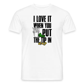 I love it when you put the tip in - Mixology - Men's T-Shirt - white - Front - AI Model Male 178 dark (178cm)