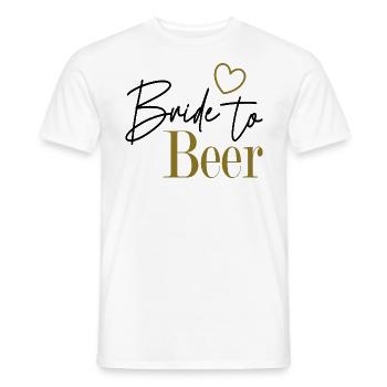 Bride to Beer - Männer T-Shirt - Weiß - Vorne - AI Model Male 178 dark (178cm)