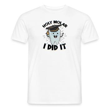 Holy Molar I did it - dental surgery - Men's T-Shirt - white - Front - AI Model Male 178 dark (178cm)