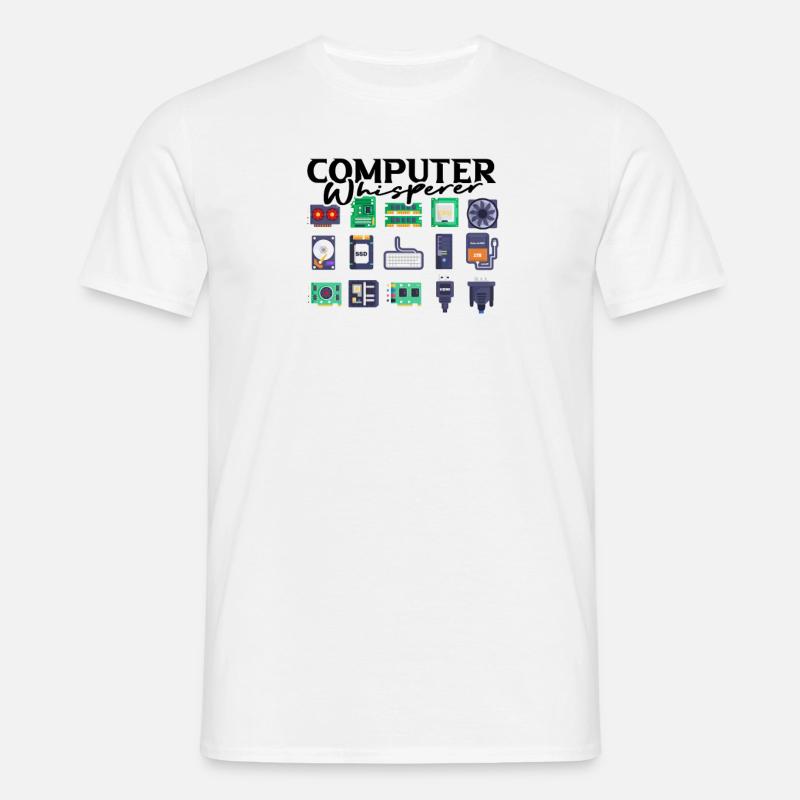 Computer Whisperer - Datenanalyst - Männer T-Shirt - Weiß