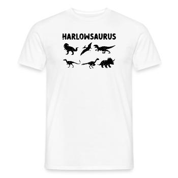 Dinosaur Harlowsaurus Dino Name - amoureux des dinosaures - T-shirt homme - blanc - Devant - AI Model Male 178 dark (178cm)