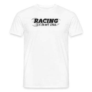La course C’est dans mon ADN - la course - T-shirt homme - blanc - Devant - AI Model Male 178 dark (178cm)
