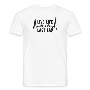 Vivez la vie comme si c’était le dernier tour - course - T-shirt homme - blanc - Devant - AI Model Male 178 dark (178cm)