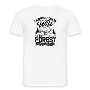 Camping Crew There's no wifi in the forest but - Men's T-Shirt - white - Front - AI Model Male 178 dark (178cm)