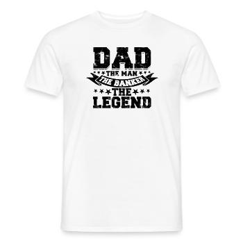 Dad The Man The Banker The Legend - Arbeiter - Männer T-Shirt - Weiß - Vorne - AI Model Male 178 dark (178cm)