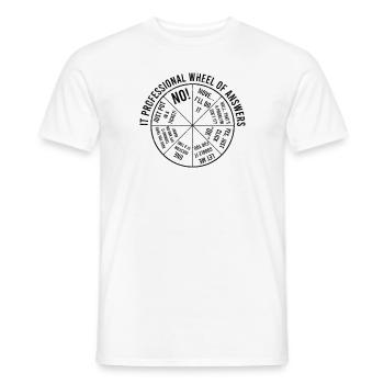 Antwortrad für IT-Experten - Code - Männer T-Shirt - Weiß - Vorne - AI Model Male 178 dark (178cm)