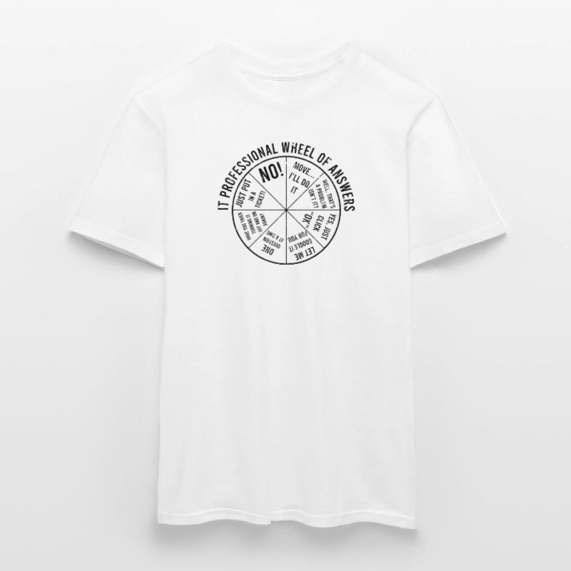 Roue des réponses des professionnels de l’informatique - code T-shirt homme