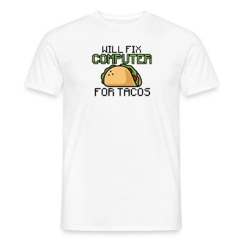 Wird Computer für Tacos reparieren - Schaltungen - Männer T-Shirt - Weiß - Vorne - AI Model Male 178 dark (178cm)