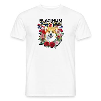 Platin-Jubiläum 1952-2022 - flauschig - Männer T-Shirt - Weiß - Vorne - AI Model Male 178 dark (178cm)