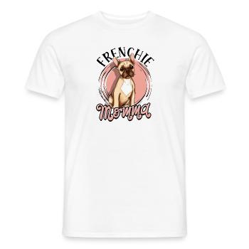 Frenchie Momma - Besitzerin einer französischen Bulldogge - Männer T-Shirt - Weiß - Vorne - AI Model Male 178 dark (178cm)