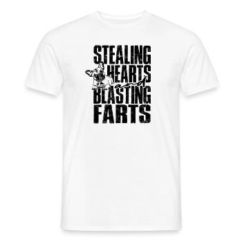 Herzen stehlen und Fürze sprengen - doggy - Männer T-Shirt - Weiß - Vorne - AI Model Male 178 dark (178cm)