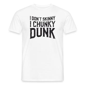 Je ne trempe pas maigre je dunk chunky - hustle - T-shirt homme - blanc - Devant - AI Model Male 178 dark (178cm)