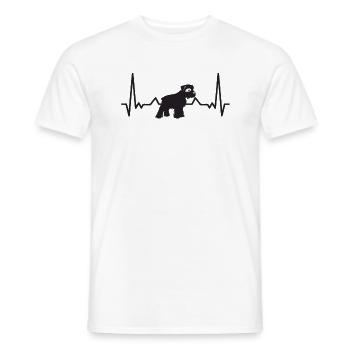 Miniature Schnauzer Heartbeat - doggo - Men's T-Shirt - white - Front - AI Model Male 178 dark (178cm)