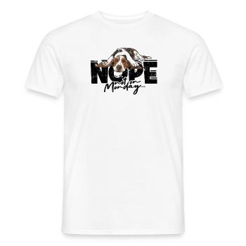 Nein nicht am Montag - Hund - Männer T-Shirt - Weiß - Vorne - AI Model Male 178 dark (178cm)