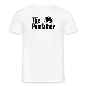 The Pomfather - pomeranian puppy - Men's T-Shirt - white - Front - AI Model Male 178 dark (178cm)