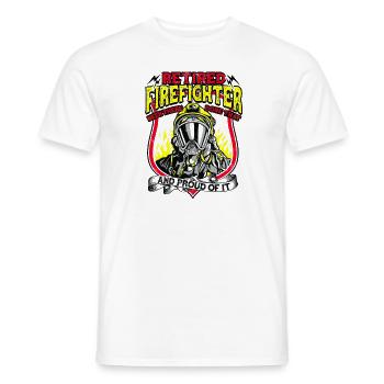 Retired Firefighter been there done that And - Men's T-Shirt - white - Front - AI Model Male 178 dark (178cm)
