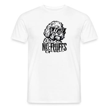 Pas de peluches données - goldendoodle - T-shirt homme - blanc - Devant - AI Model Male 178 dark (178cm)