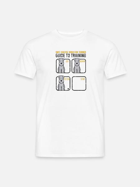 Soft Coated Wheaten Terrier Leitfaden zum Training Sit - Männer T-Shirt - Weiß
