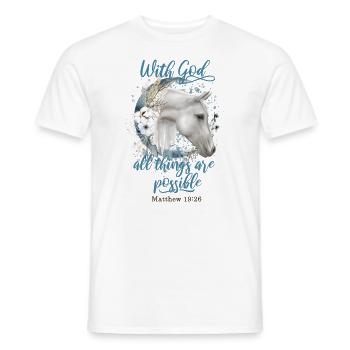 Pferde Reiten Christliche Zitate Pferdebesitzer - Männer T-Shirt - Weiß - Vorne - AI Model Male 178 dark (178cm)