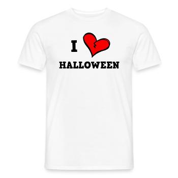 I love Halloween - Men's T-Shirt - white - Front - AI Model Male 178 dark (178cm)