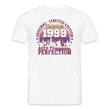 Jahrgang 1999 Geburtstag Geschenk November - Männer T-Shirt - Weiß - Vorne - AI Model Male 178 dark (178cm)