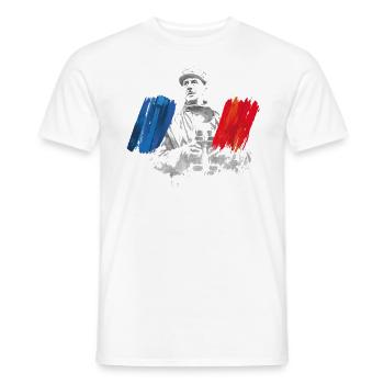 General France - Men's T-Shirt - white - Front - AI Model Male 178 dark (178cm)
