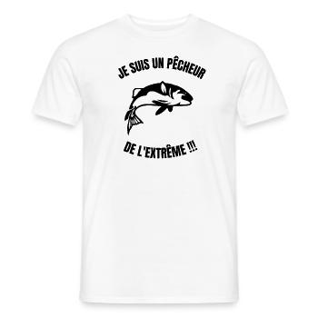 Je suis un pêcheur de l'extrême !!! - T-shirt homme - blanc - Devant - AI Model Male 178 dark (178cm)