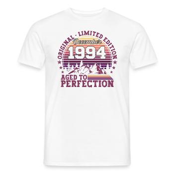 Cadeau original du 28e anniversaire de décembre 1994 - T-shirt homme - blanc - Devant - AI Model Male 178 dark (178cm)