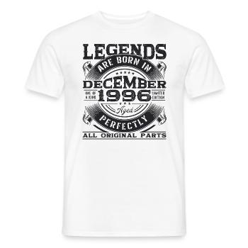 Décembre Né 1996 26ème anniversaire Legend Man - T-shirt homme - blanc - Devant - AI Model Male 178 dark (178cm)
