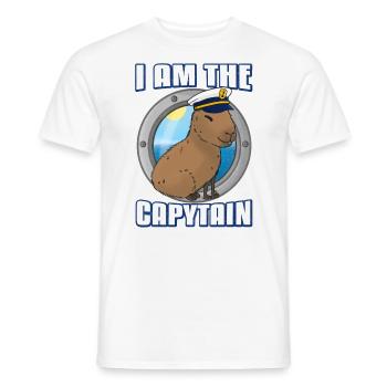 Je suis le capitaine du bateau Capytain - T-shirt homme - blanc - Devant - AI Model Male 178 dark (178cm)