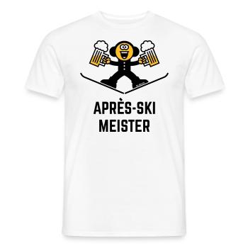 Après-Ski Meister (Bier / Karikatur / 3C) - Männer T-Shirt - Weiß - Vorne - AI Model Male 178 dark (178cm)