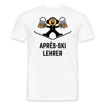 Après-Ski Lehrer (Bier / Karikatur / 3C) - Männer T-Shirt - Weiß - Vorne - AI Model Male 178 dark (178cm)