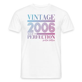 Vintage vintage 2006 17th birthday gift woman - Men's T-Shirt - white - Front - AI Model Male 178 dark (178cm)