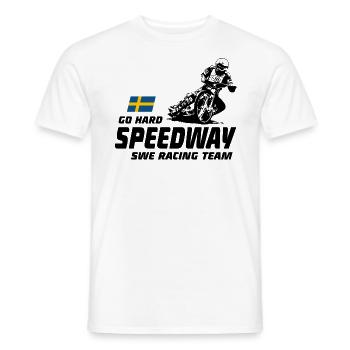 Speedway - Motorcycle Speedway - T-shirt homme - blanc - Devant - AI Model Male 178 dark (178cm)