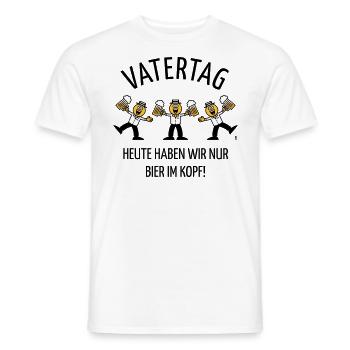 Vatertag – Bier Im Kopf (Karikatur Tanz / 3C / B) - Männer T-Shirt - Weiß - Vorne - AI Model Male 178 dark (178cm)