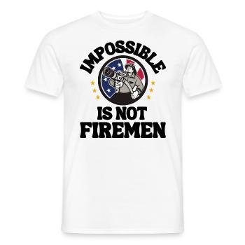 Impossible is not Firemen - T-shirt homme - blanc - Devant - AI Model Male 178 dark (178cm)