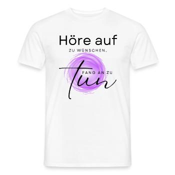 POSITIVE EINSTELLUNG MINDSET Motivation - Männer T-Shirt - Weiß - Vorne - AI Model Male 178 dark (178cm)