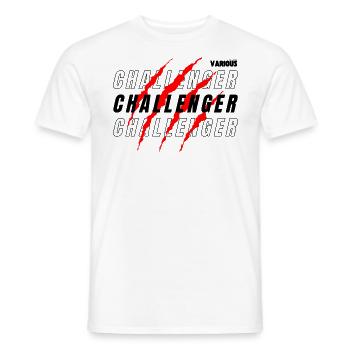 CHALLENGER Weiß - Männer T-Shirt - Weiß - Vorne - AI Model Male 178 dark (178cm)