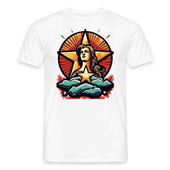 Une star et une héroïne de notre temps - T-shirt homme - blanc - Devant - AI Model Male 178 dark (178cm)