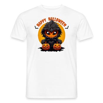 Happy Halloween Monster - Männer T-Shirt - Weiß - Vorne - AI Model Male 178 dark (178cm)