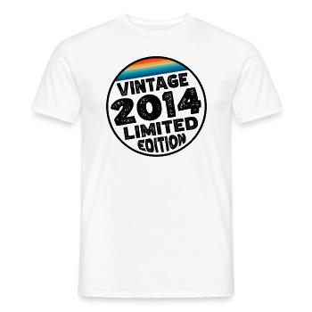 Vintage 2014 Geburtstag Geschenk Kinderparty - Männer T-Shirt - Weiß - Vorne - AI Model Male 178 dark (178cm)