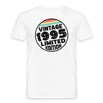 Vintage 1995 Birthday Gift Birthday Party - Men's T-Shirt - white - Front - AI Model Male 178 dark (178cm)