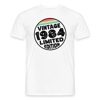 Vintage 1984 Birthday Gift Birthday Party - Men's T-Shirt - white - Front - AI Model Male 178 dark (178cm)