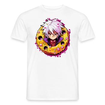 Der Anime Held Donut - Männer T-Shirt - Weiß - Vorne - AI Model Male 178 dark (178cm)