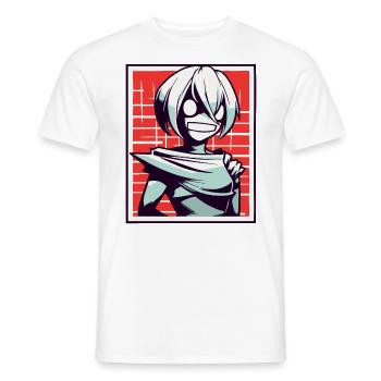 Style d’anime de dessin animé : Zombie Ghoul Girl - T-shirt homme - blanc - Devant - AI Model Male 178 dark (178cm)