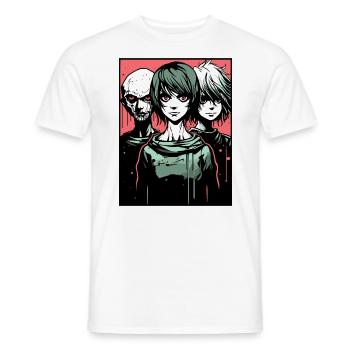 Cartoon Manga Anime, cela devrait être un anime - T-shirt homme - blanc - Devant - AI Model Male 178 dark (178cm)