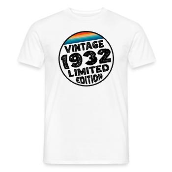 Édition limitée depuis 1932 Cadeau d’anniversaire - T-shirt homme - blanc - Devant - AI Model Male 178 dark (178cm)