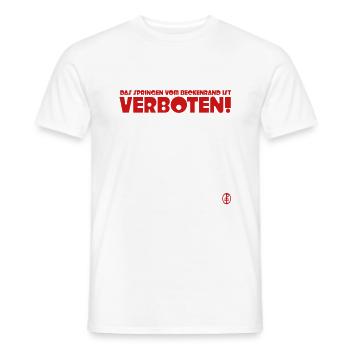 das Springen vom Beckenrand ist verboten - Männer T-Shirt - Weiß - Vorne - AI Model Male 178 dark (178cm)