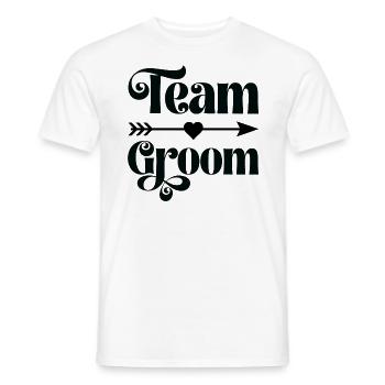 Team Groom bachelor Party - Men's T-Shirt - white - Front - AI Model Male 178 dark (178cm)
