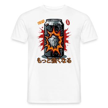 Devenez plus fort avec la boisson énergisante Stein Rock - T-shirt homme - blanc - Devant - AI Model Male 178 dark (178cm)